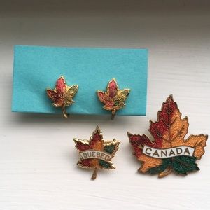 Gold Tone Etched Fall Leaves, Maple Leaf Earrings